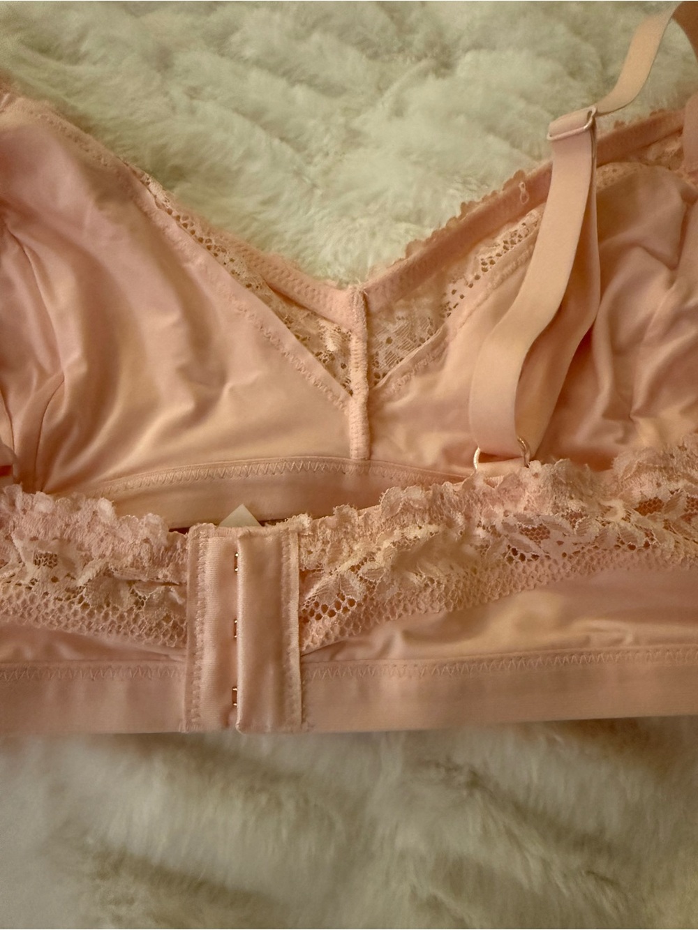 Set of Aerie Lace-Trim Bralette’s in Pink & Lime - Picture 4 of 11